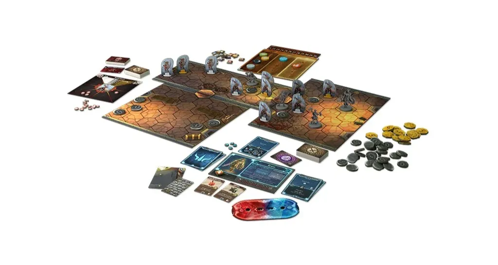 Le matériel du jeu Gloomhaven 